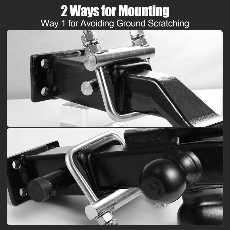 CZC AUTO Hitch Clamp Stainless Steel Anti-Rattle Stabilizer Cross Clamp 2 Inch for Hitches On Trailers of Trucks SUV Vans RV, Hitch Tightener for Hitch Tray Cargo Carrier Bike Rack Trailer Ball Mount - Image 5